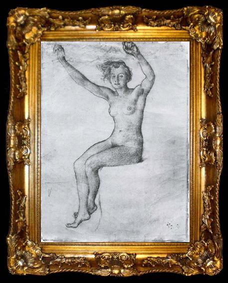 framed  Carl Larsson Model, ta009-2